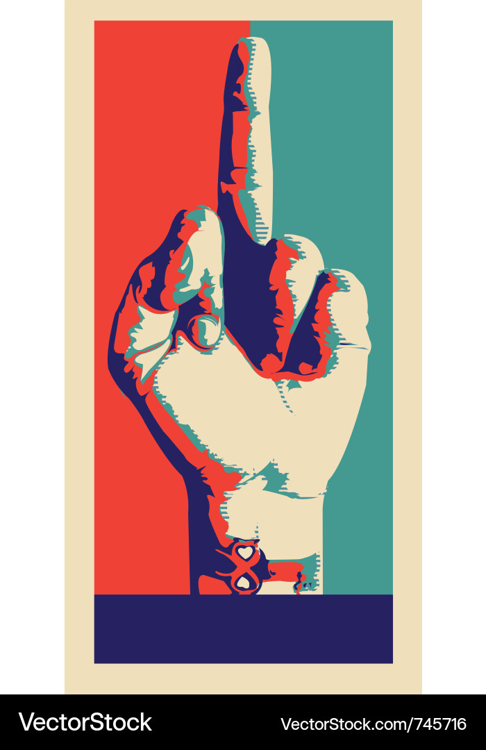 Middle Finger Gesture vector image