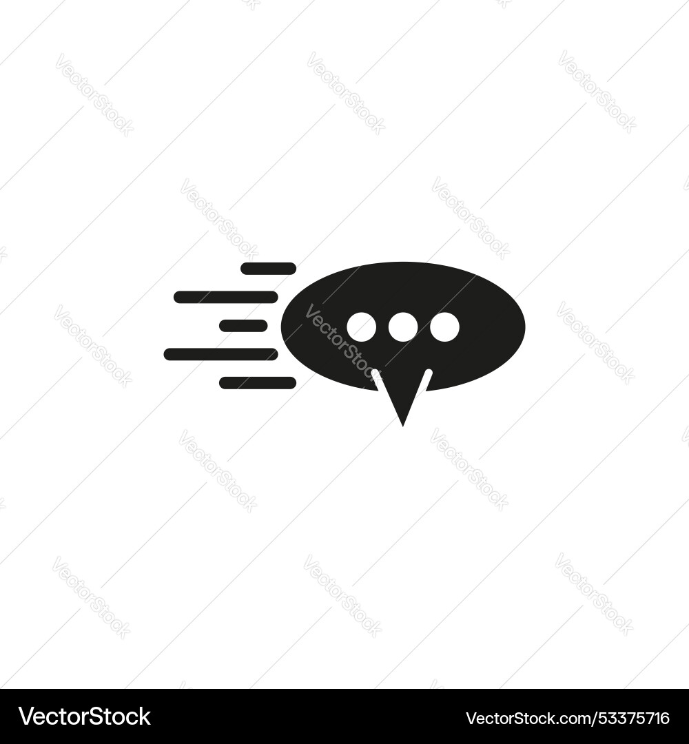 Quick message icon set response talk support tips Vector Image