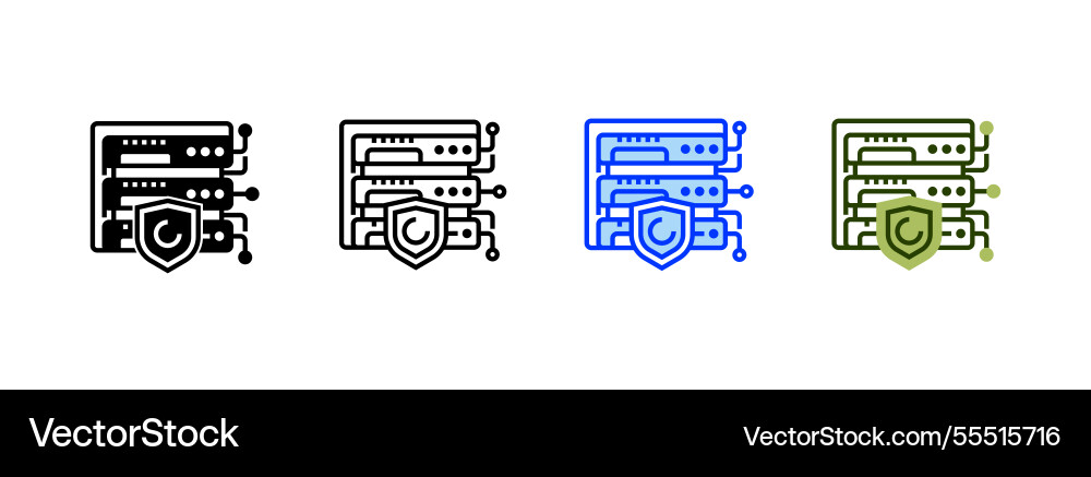Server firewall solid icon linear style sign Server firewall solid icon linear style sign vector image