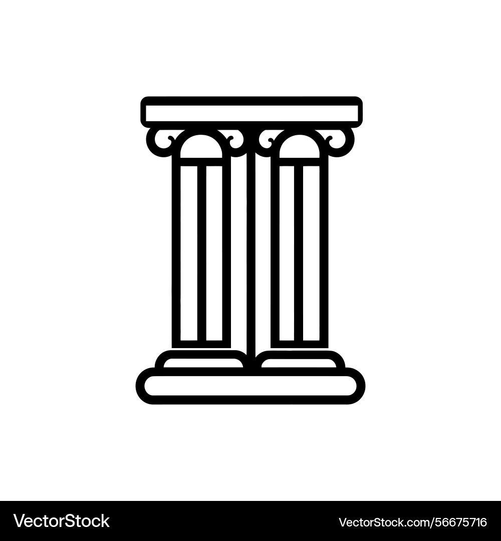 Two columns minimalist design ancient vector image