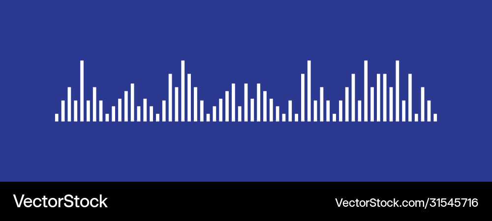 Waves equalizer isolated on background eq Waves equalizer isolated on background eq Vector Image