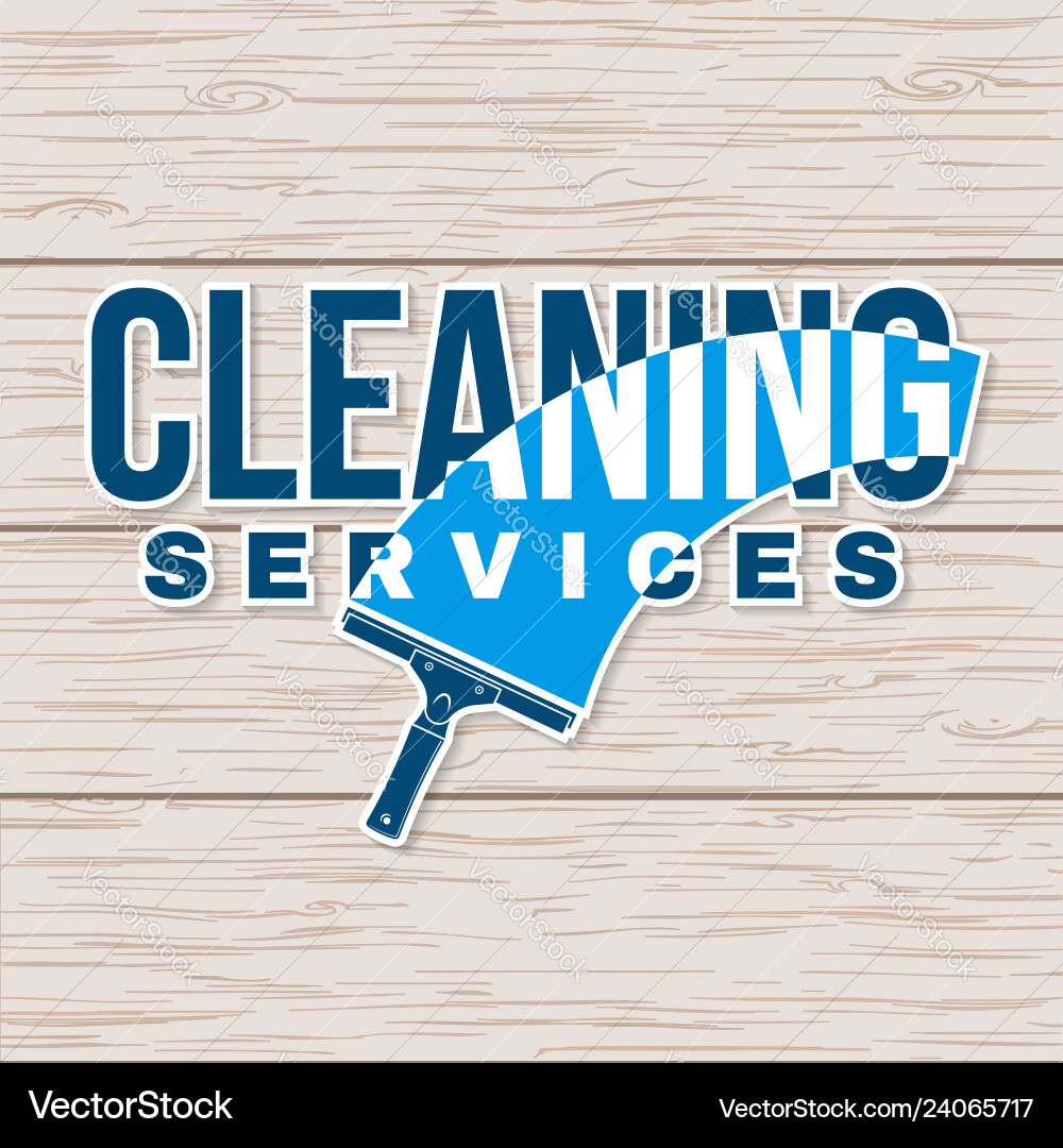 Cleaning company badge emblem Cleaning company badge emblem vector image