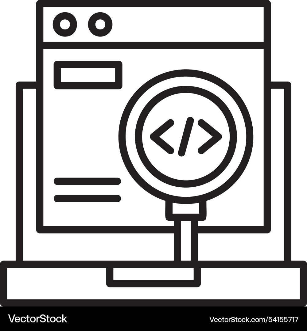 Code testing icon design Vector Image