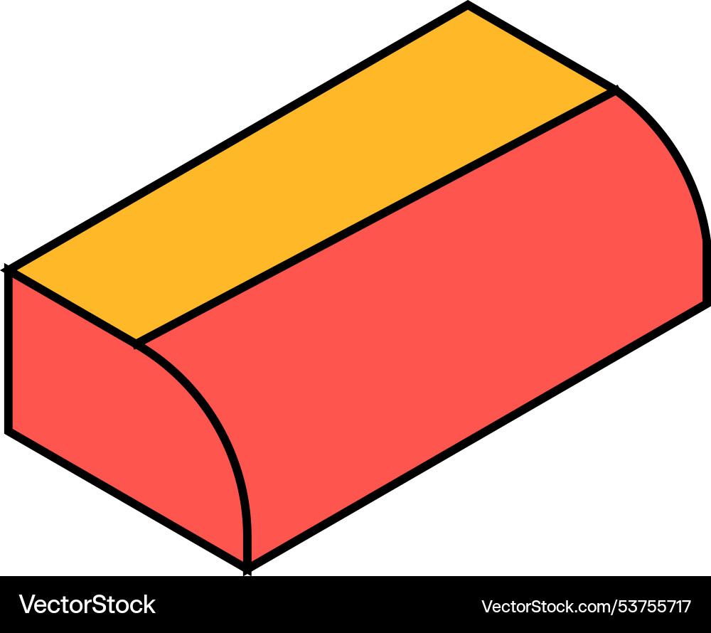 Construction material facing brick icon color Vector Image