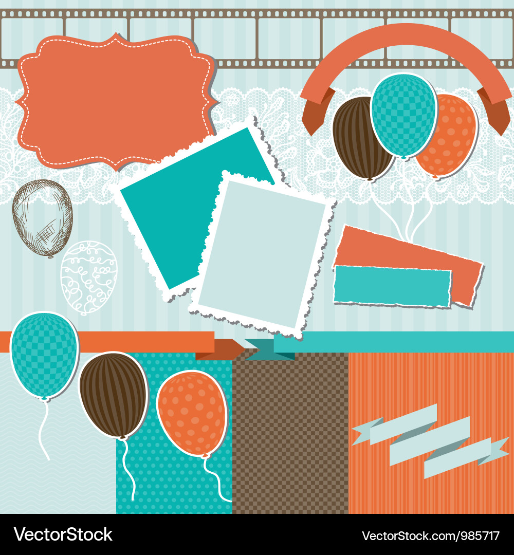 Scrapbook Elements Pattern vector image