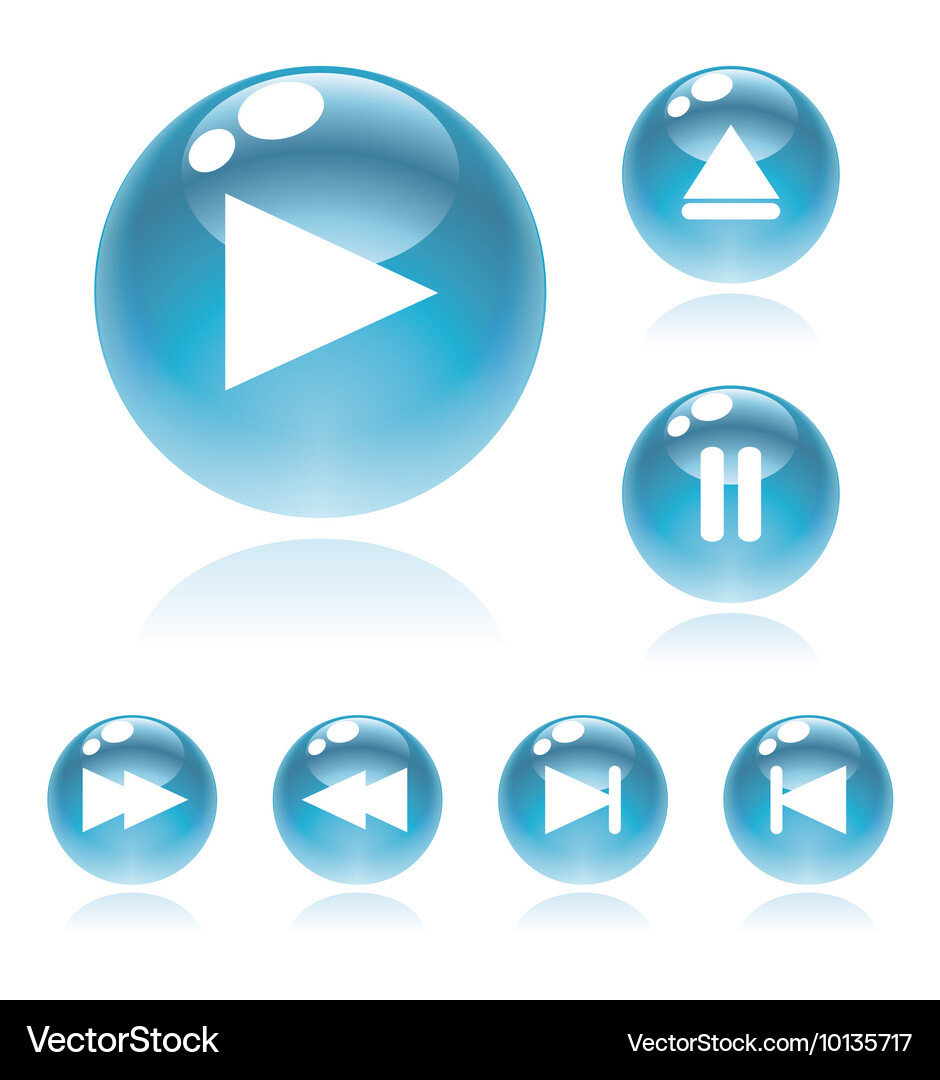 Set of glossy buttons Vector Image