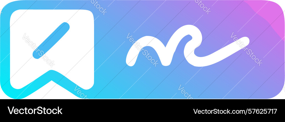 Signature or verification mark in gradient style Vector Image