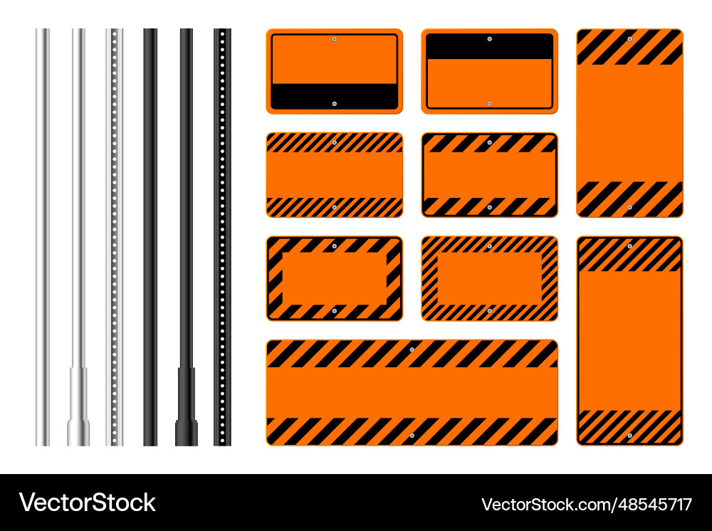 Warning danger signs attention banners Warning danger signs attention banners vector image