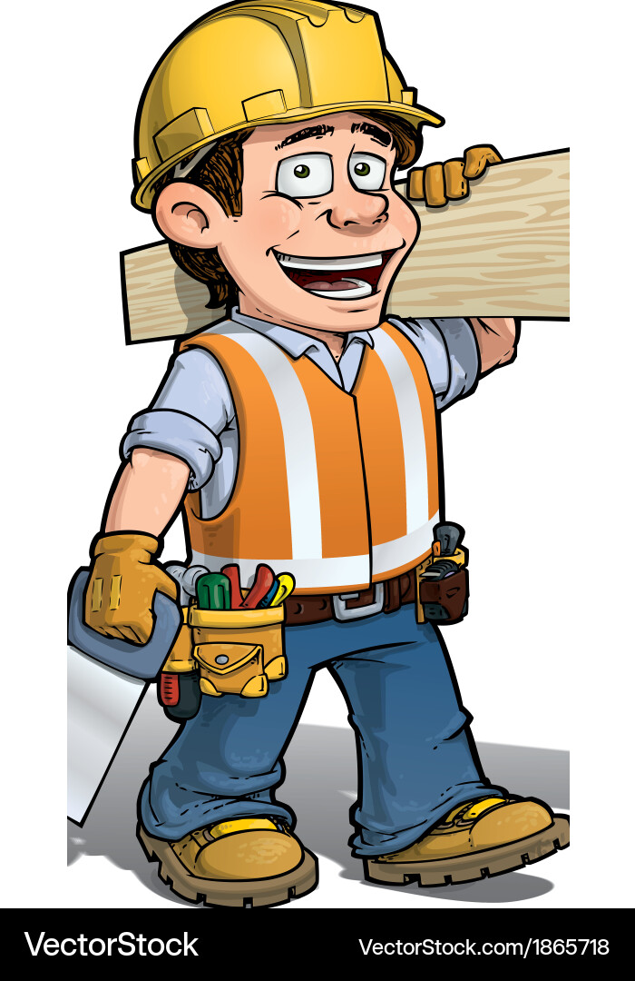 Construction worker carpenter Royalty Free Vector Image