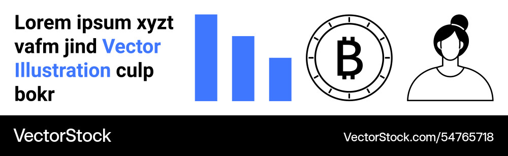Cryptocurrency analysis with data visualization Cryptocurrency analysis with data visualization vector image