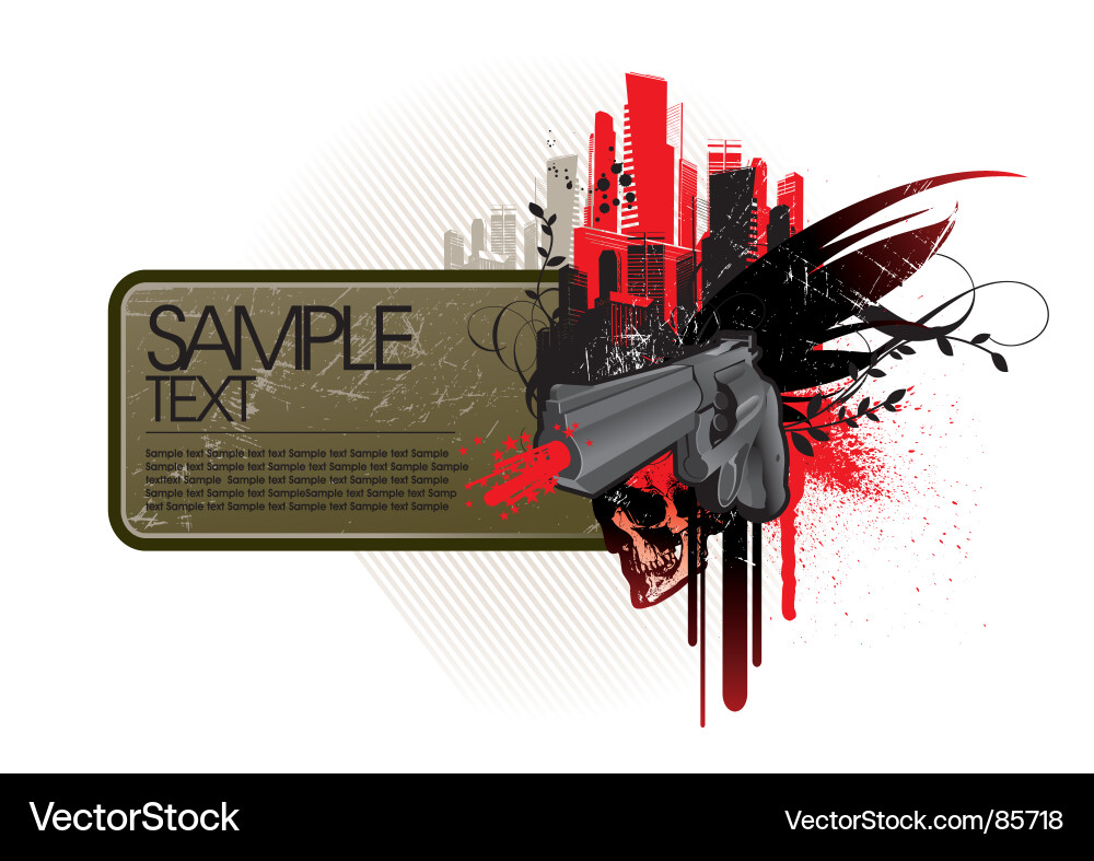 Dynamic Gun Frame Vector Image