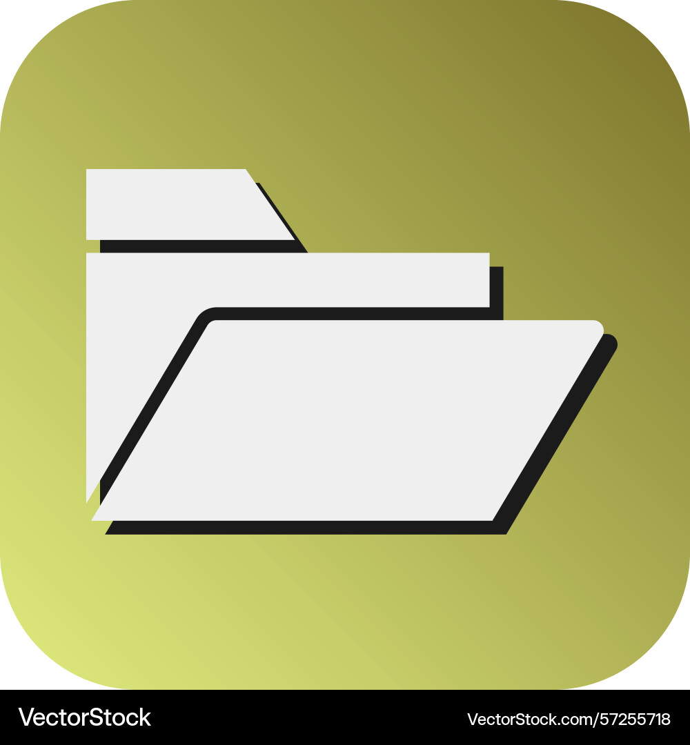 Folder glyph gradient background icon Vector Image