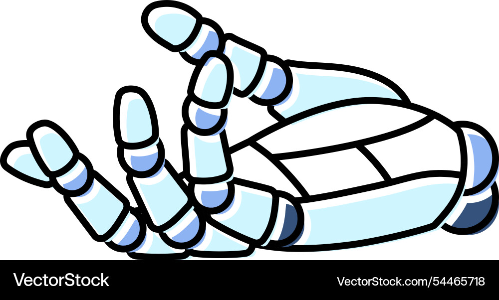Give robot hand gesture color icon Give robot hand gesture color icon Vector Image