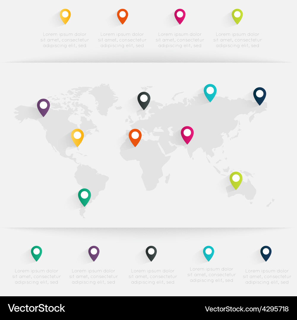 Global Map Information vector image