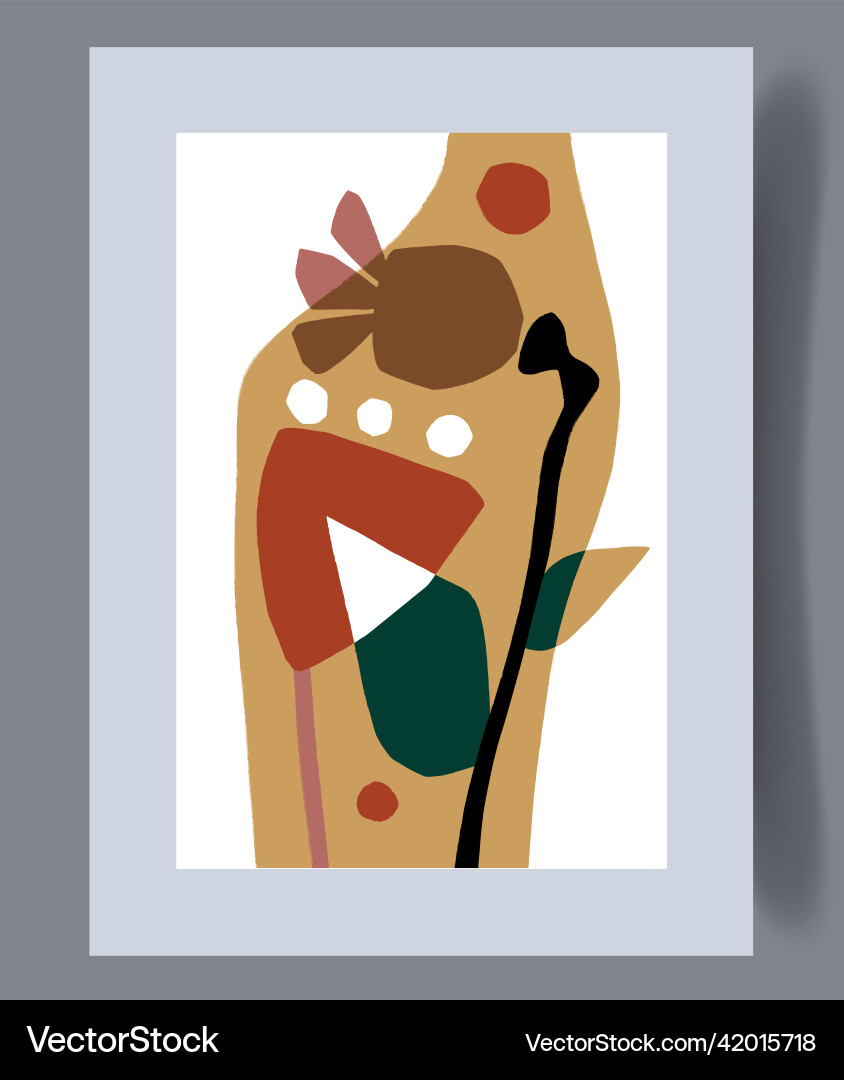 Scandinavian Abstract Print Set vector image