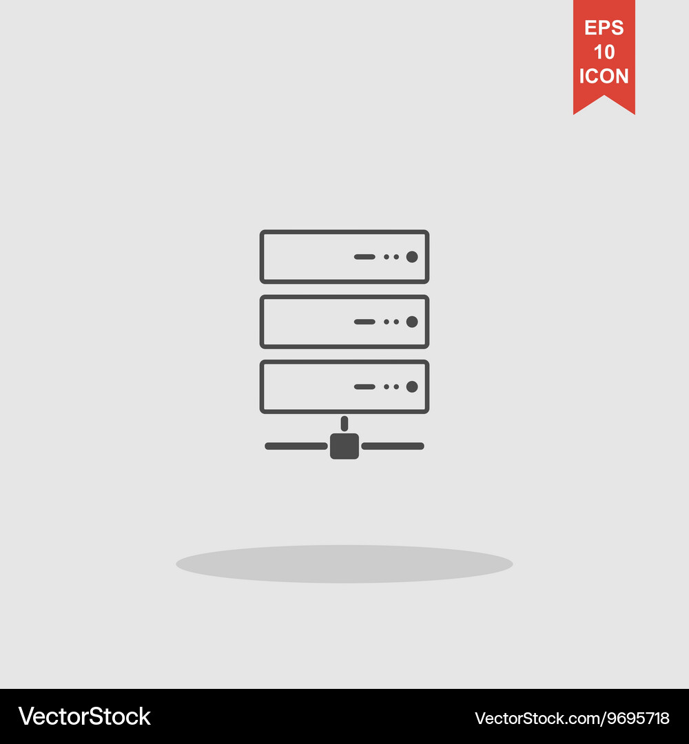 Server Icon - Data & Networking Vector Image