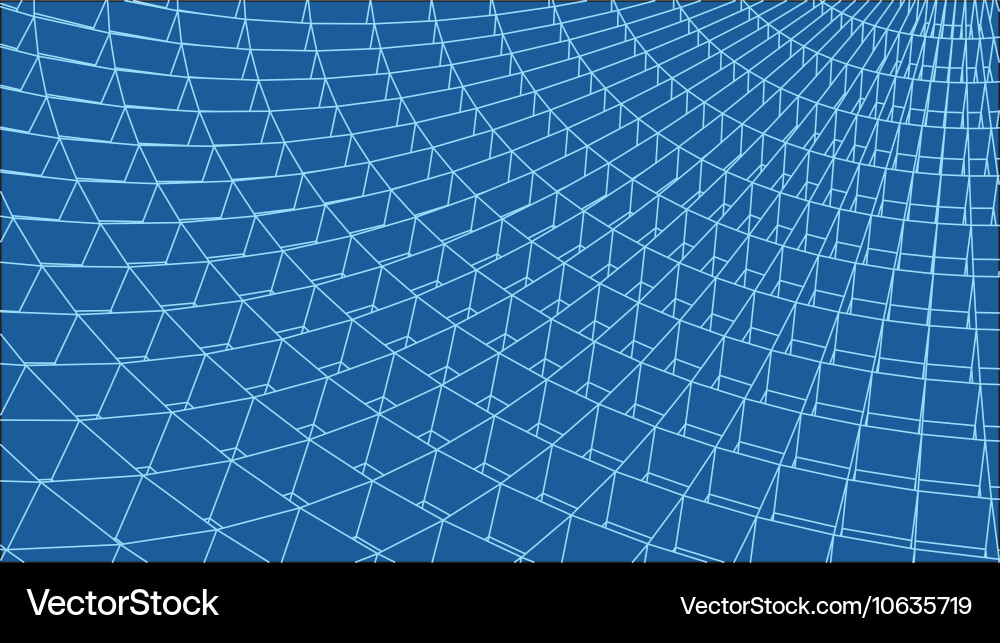 Abstract 3d illuminated distorted mesh sphere vector image