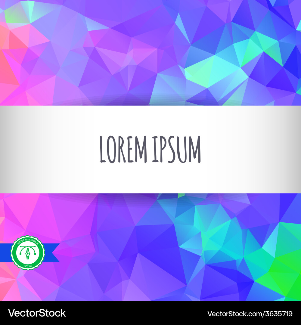 Abstract colorful triangles background vector image
