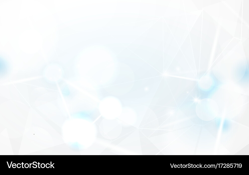 Abstract white bokeh and lines beam background vector image