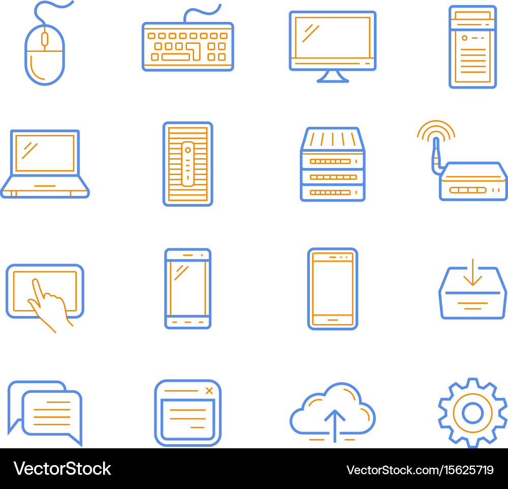 Computer and mobile devices vector image