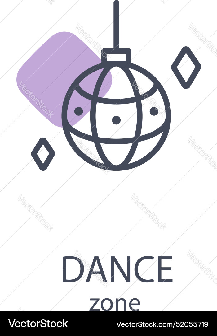 Dance zone icon Dance zone icon vector image