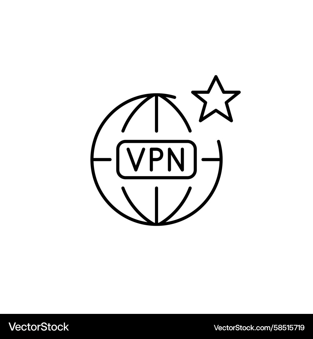 Secure VPN Connection Icon Vector Image
