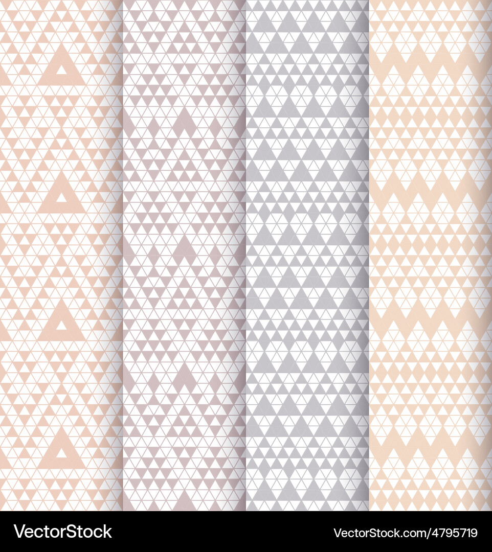 Set of four patterns Vector Image