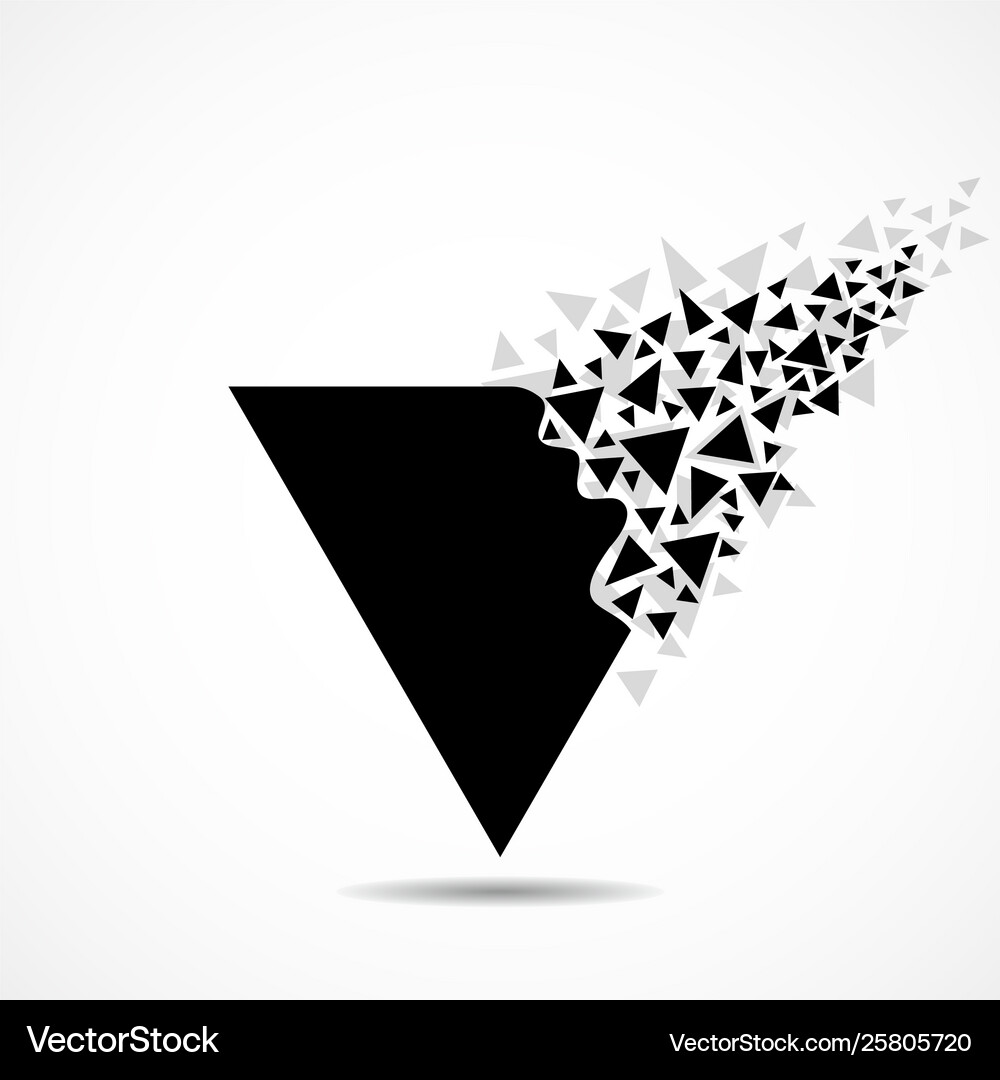 Abstract Explosion Triangle – Royalty-Free Vector | VectorStock, image size:1000x1080