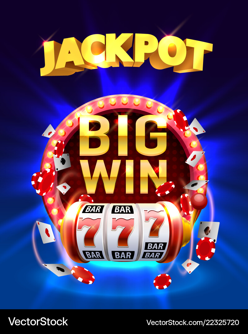 Jackpot big win vector image