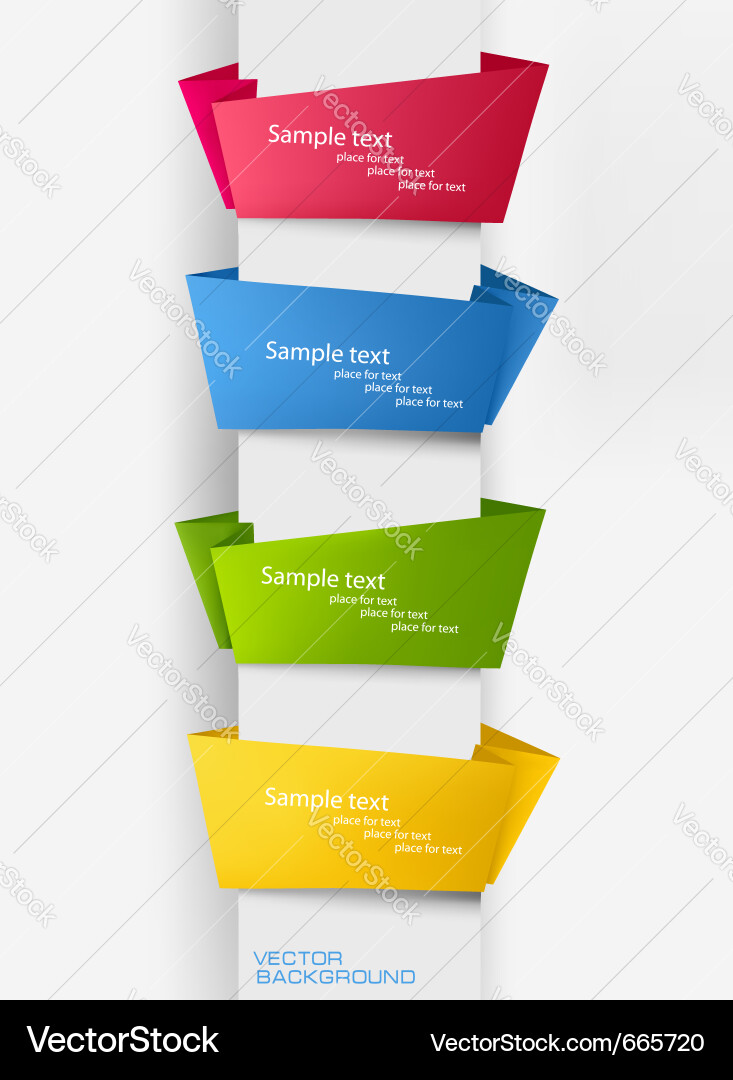 Origami Speech Bubbles Vector Image