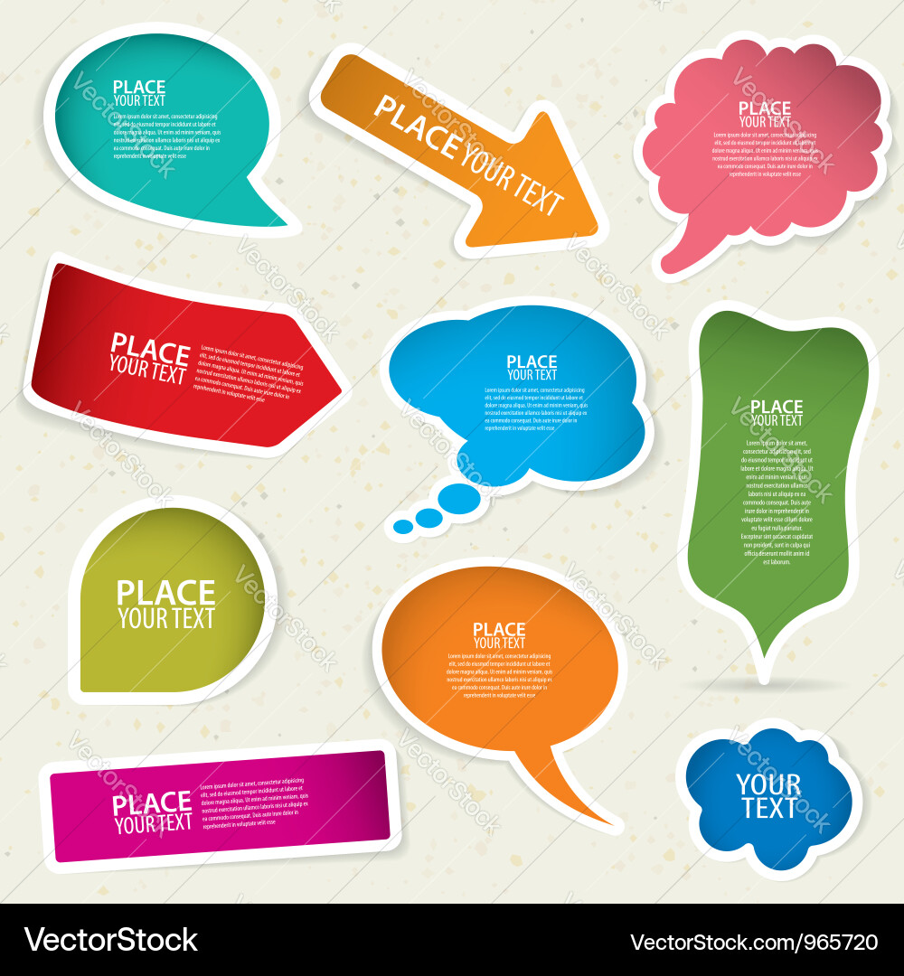 Speech Bubbles and Thought Bubbles vector image