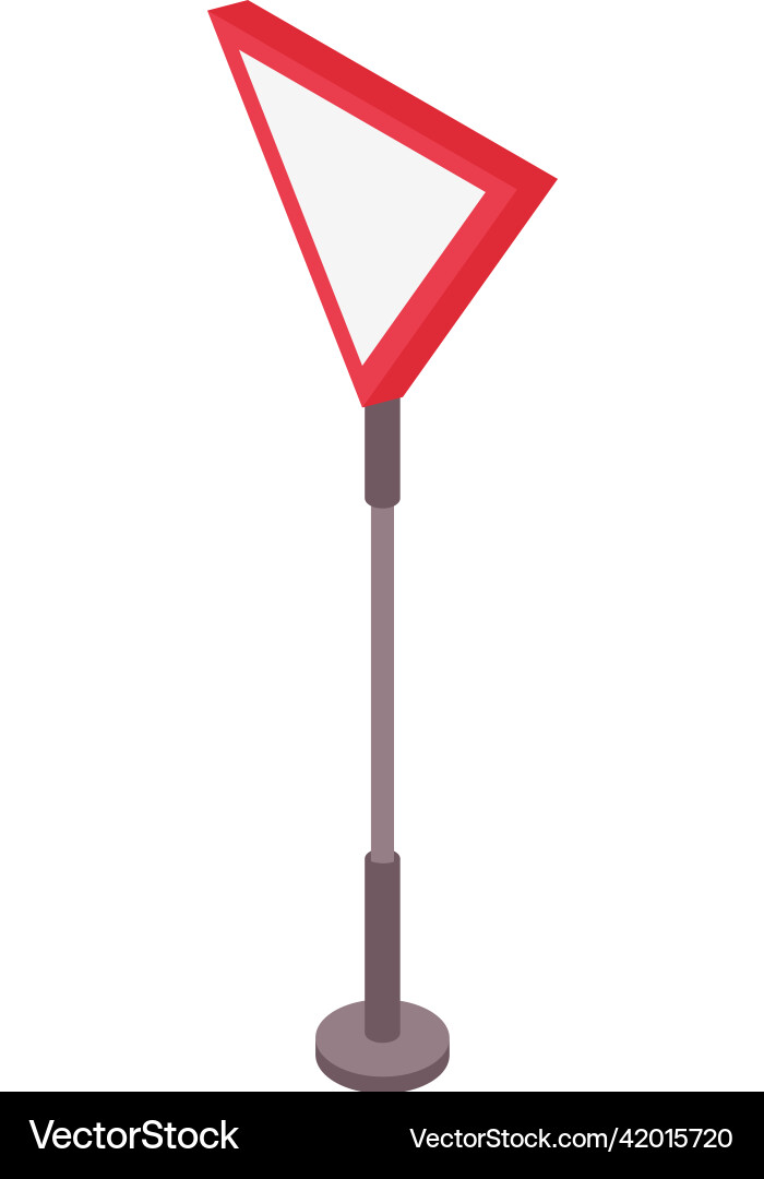 Yield right way composition vector image