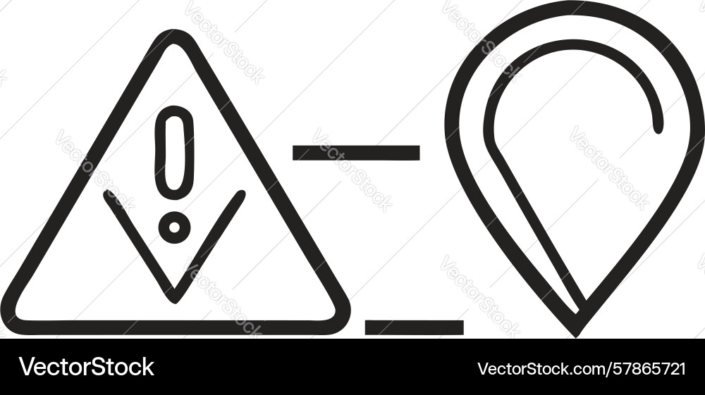 Alert location pin icon design generative ai Vector Image