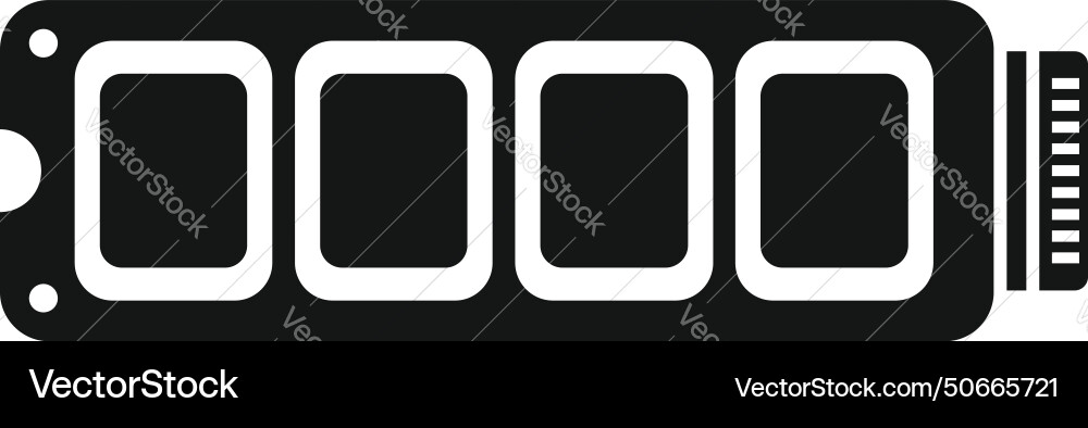 Fast ssd memory board icon simple archive Fast ssd memory board icon simple archive vector image