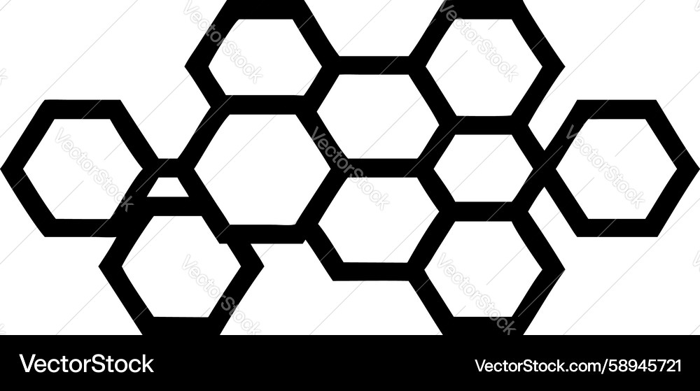 Hexagonal Grid Pattern Vector Image