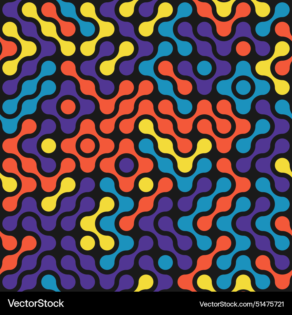 Seamless pattern abstract color composition vector image