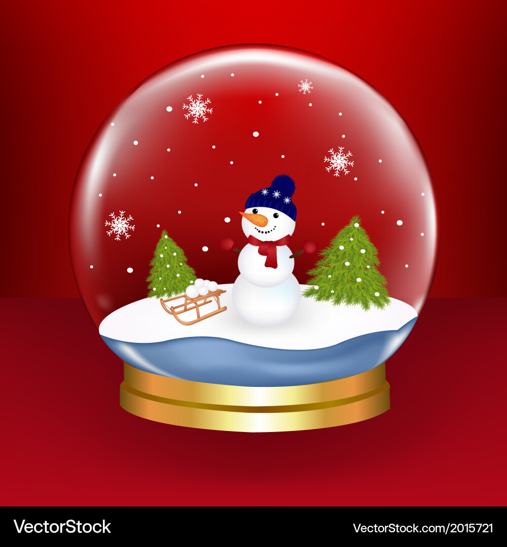 Snow globe Royalty Free Vector Image - VectorStock