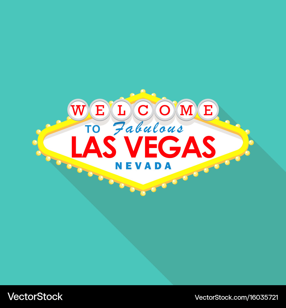 Welcome to Las Vegas Sign vector image