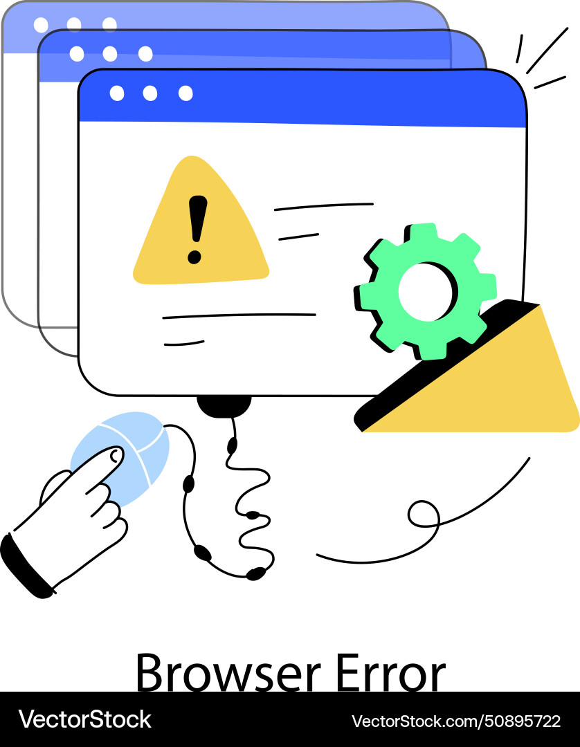 Browser error vector image