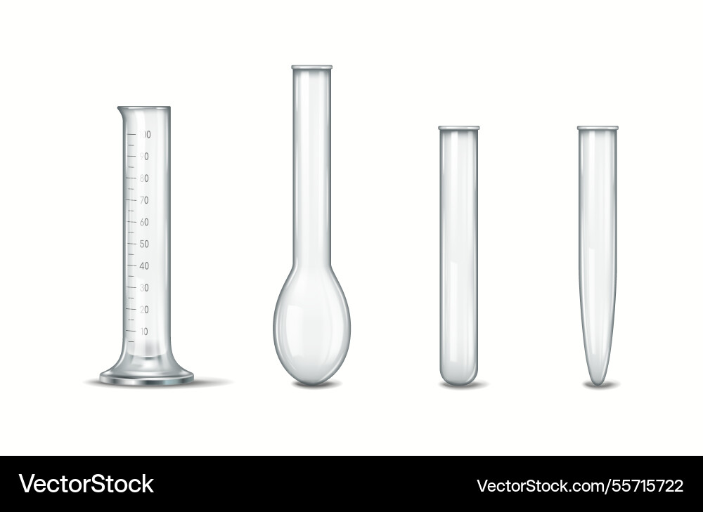 Collection of laboratory glassware for scientific Collection of laboratory glassware for scientific vector image