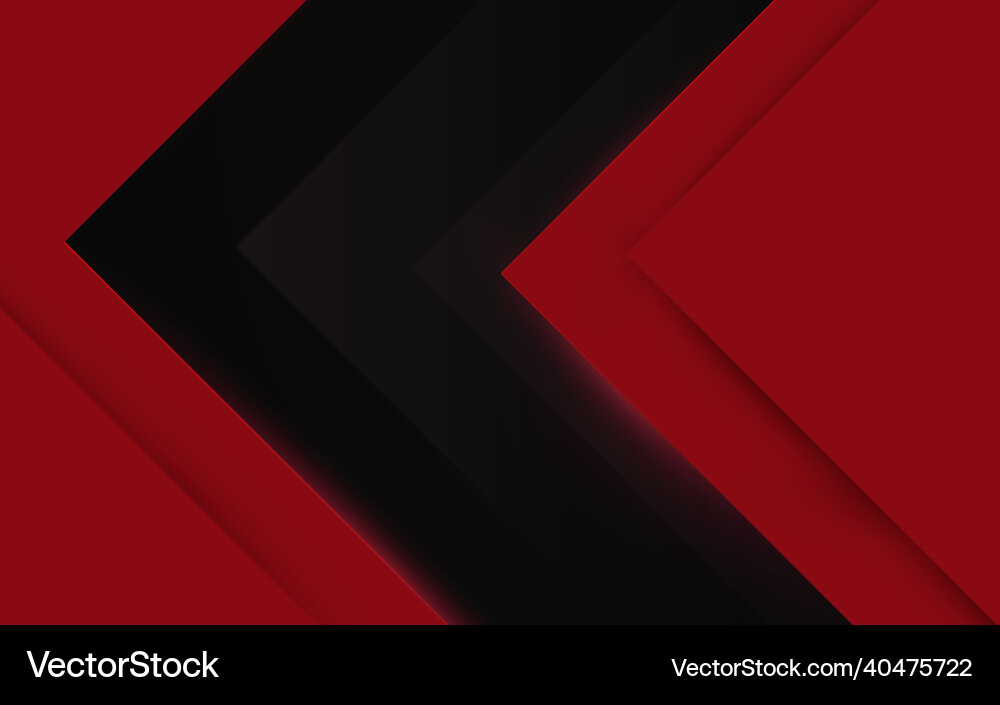 Dynamic Red & Black Triangles Background Vector Image