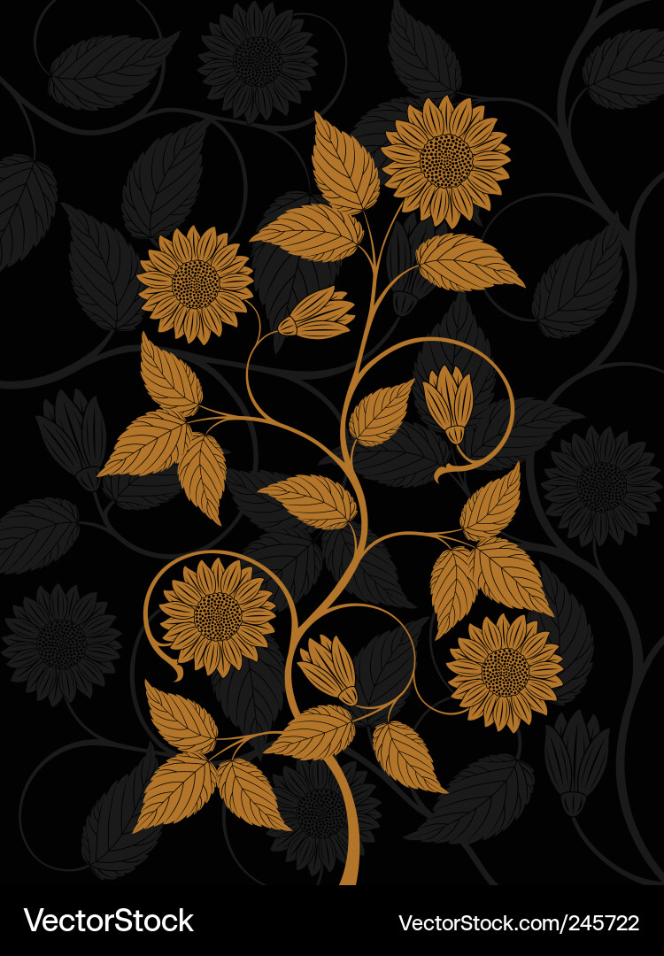 Elegant Floral Scroll Pattern Vector Image