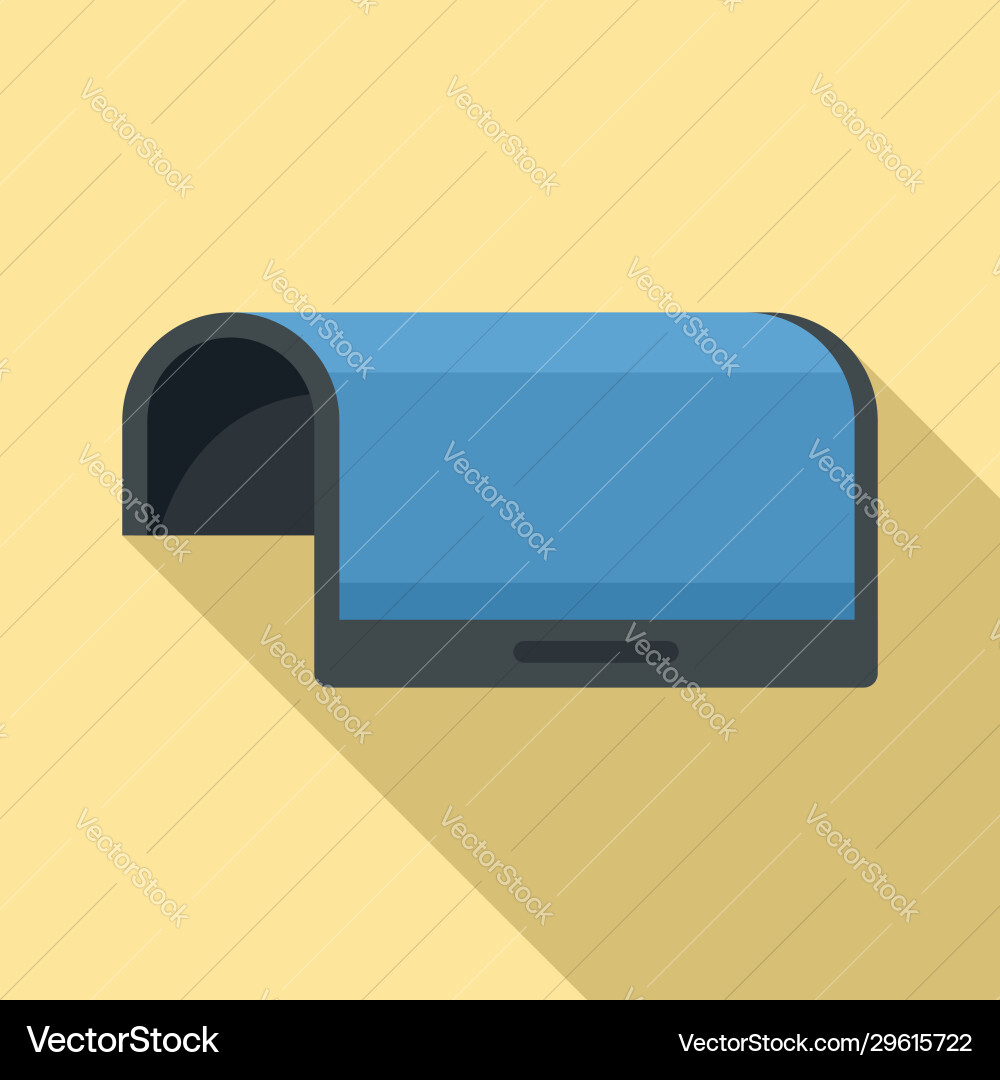 Flexible display device icon flat style Flexible display device icon flat style vector image