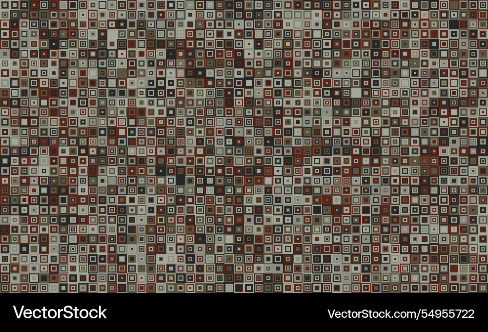 Geometric grid pattern with textured cubes vector image