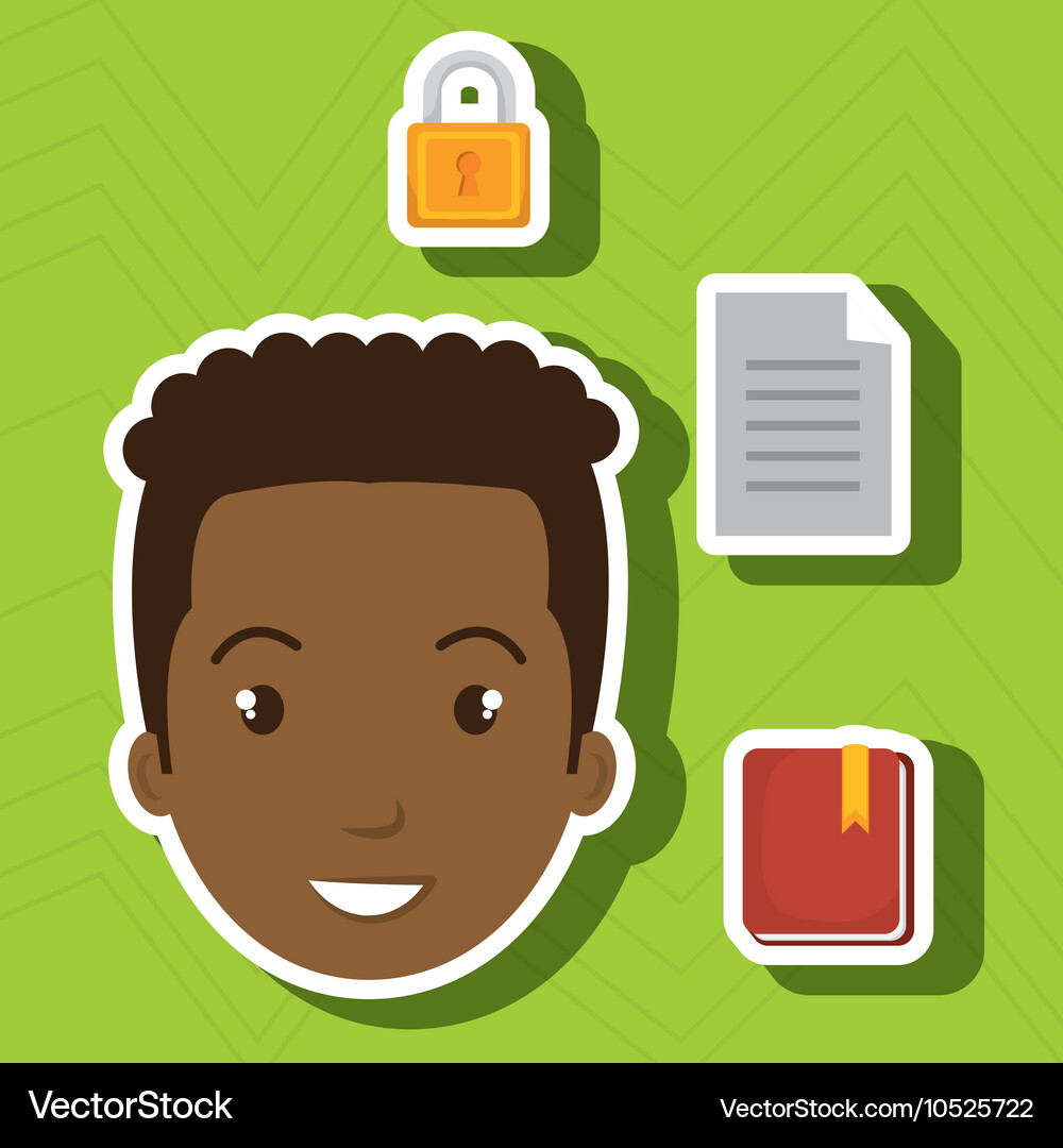 Man idea search app Vector Image
