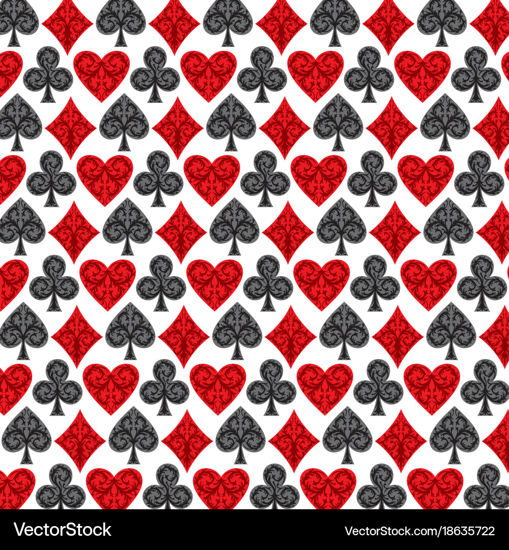 Playing Card Pattern Background vector image