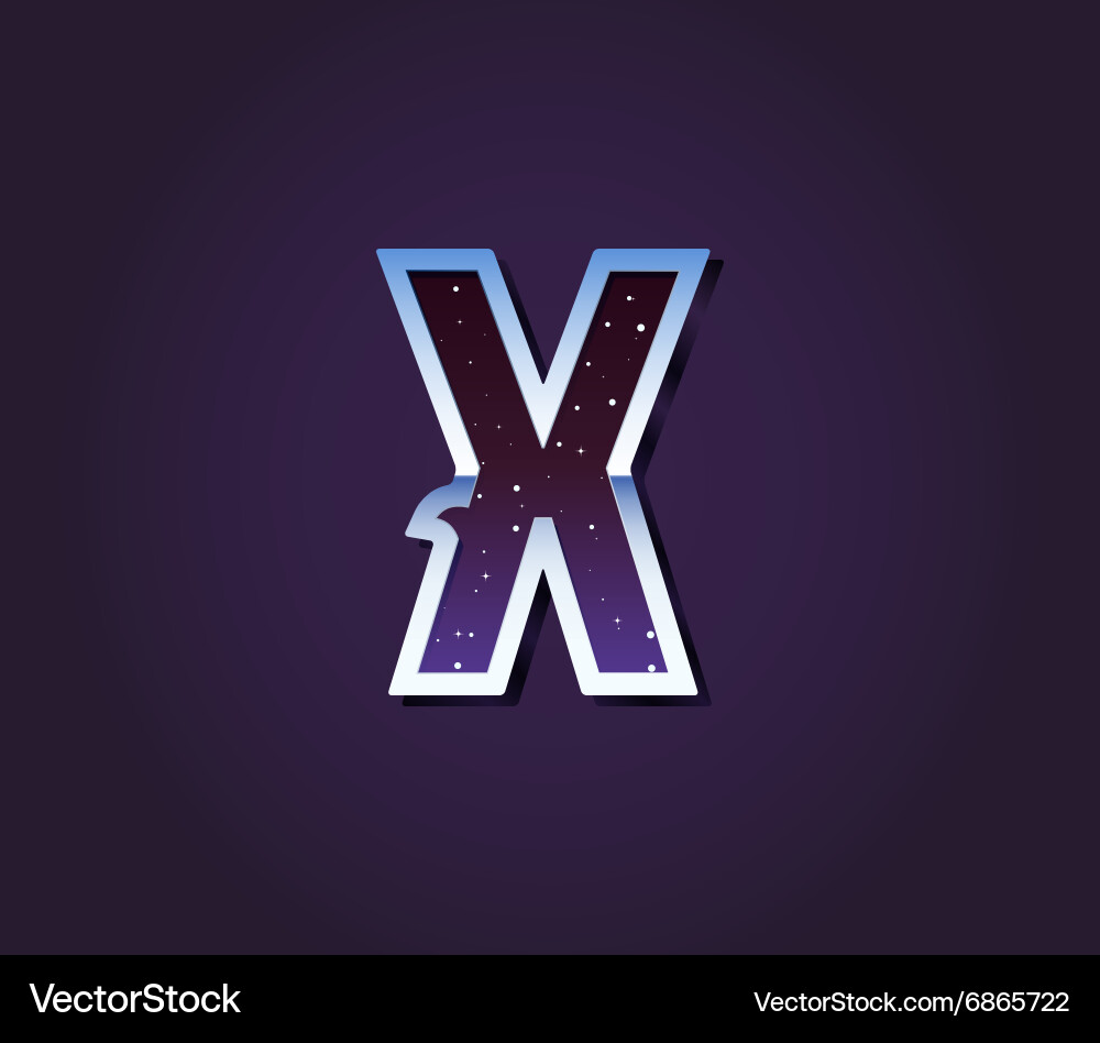 Retro Sci-Fi Font - Universe Style vector image