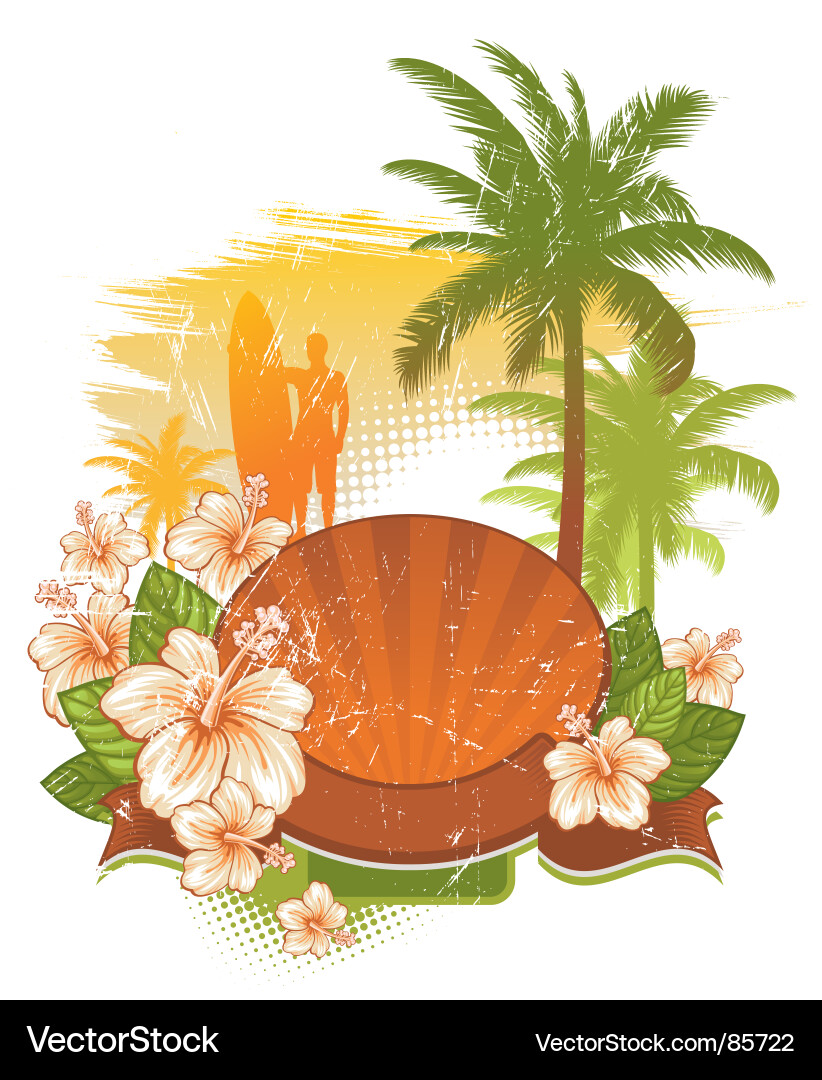 Tropical Beach Banner vector image