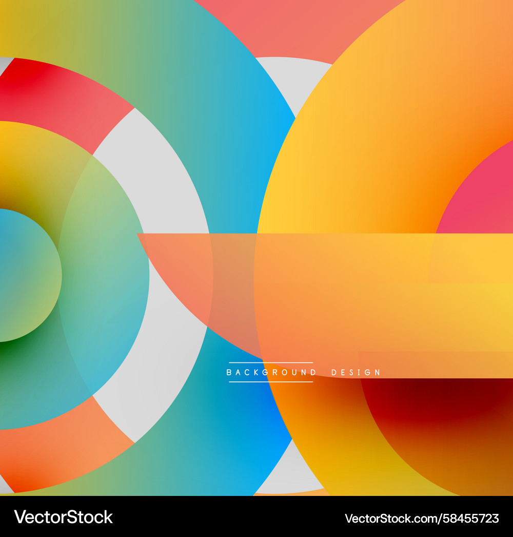Abstract colorful circles overlap creating Abstract colorful circles overlap creating Vector Image