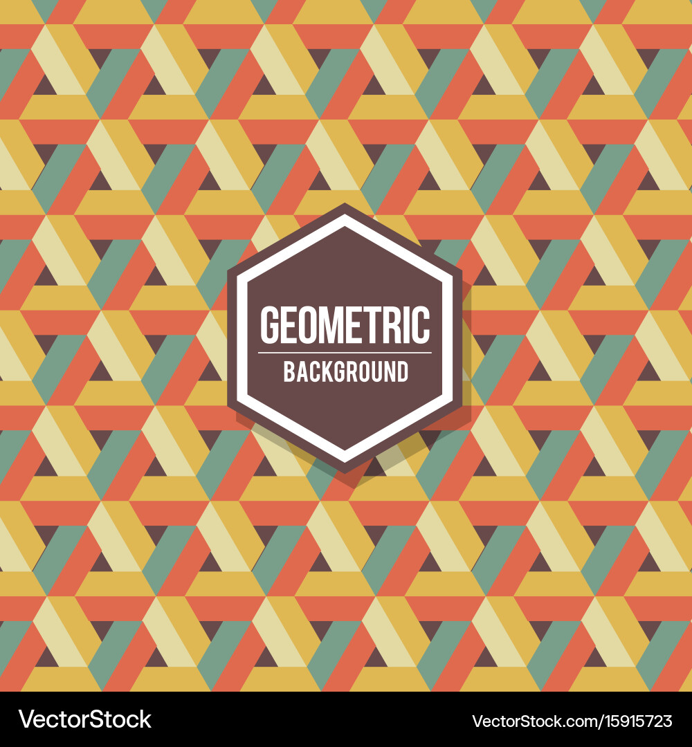 Abstract geometric background for design retro Vector Image